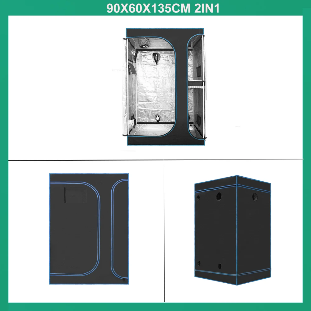 BEYLSION Mental Fabric Plant Grow Box Tent 600D Growing Tent Dark Room +Watch Window For Green House Plants Flower Hydroponic