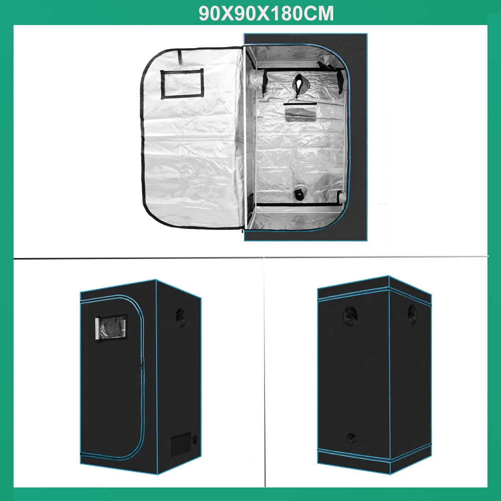 BEYLSION Mental Fabric Plant Grow Box Tent 600D Growing Tent Dark Room +Watch Window For Green House Plants Flower Hydroponic