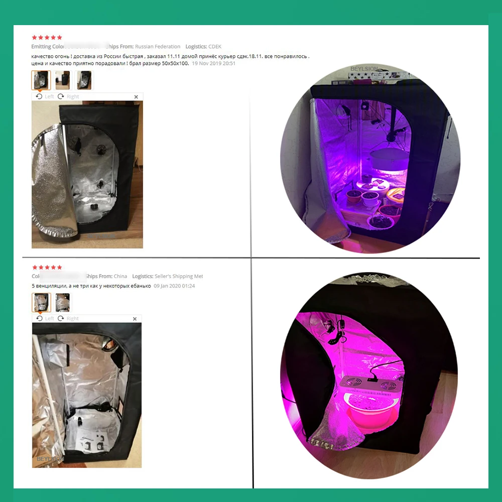 BEYLSION Mental Fabric Plant Grow Box Tent 600D Growing Tent Dark Room +Watch Window For Green House Plants Flower Hydroponic