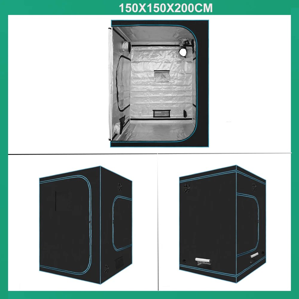 BEYLSION Mental Fabric Plant Grow Box Tent 600D Growing Tent Dark Room +Watch Window For Green House Plants Flower Hydroponic