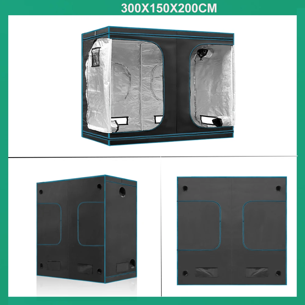 BEYLSION Mental Fabric Plant Grow Box Tent 600D Growing Tent Dark Room +Watch Window For Green House Plants Flower Hydroponic