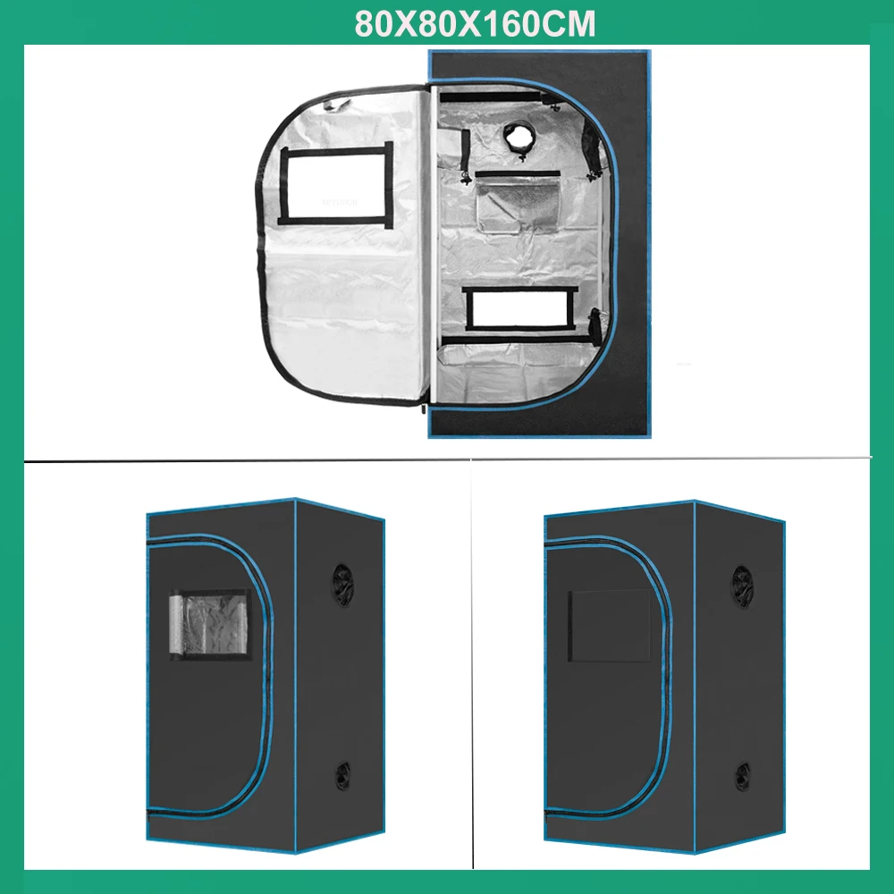 BEYLSION Mental Fabric Plant Grow Box Tent 600D Growing Tent Dark Room +Watch Window For Green House Plants Flower Hydroponic
