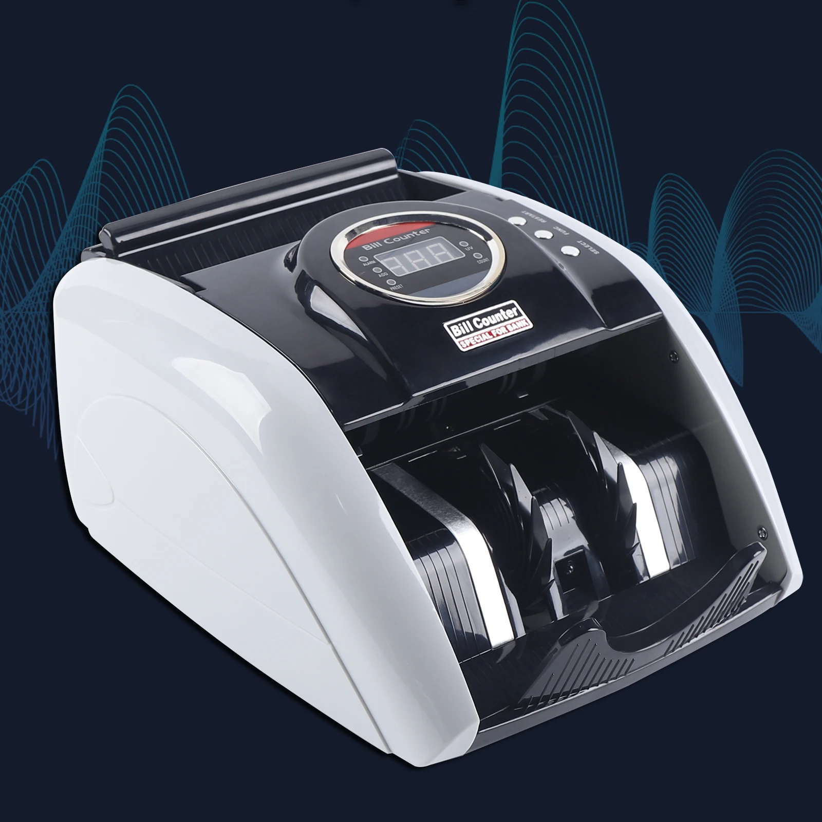Portable Money Counter Machine, 900 Bills/Min Banknote Counter with UV Detection Counterfeit Bill Cash Currency Detection