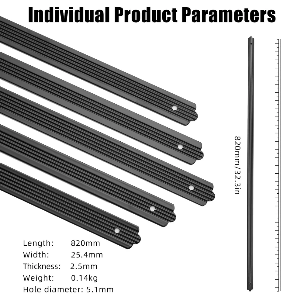 50pcs Aluminum Deck Balusters Flat Straight/Wave Arc Deck Baluster with Screws Baluster Deck Railings for Stairs Deck