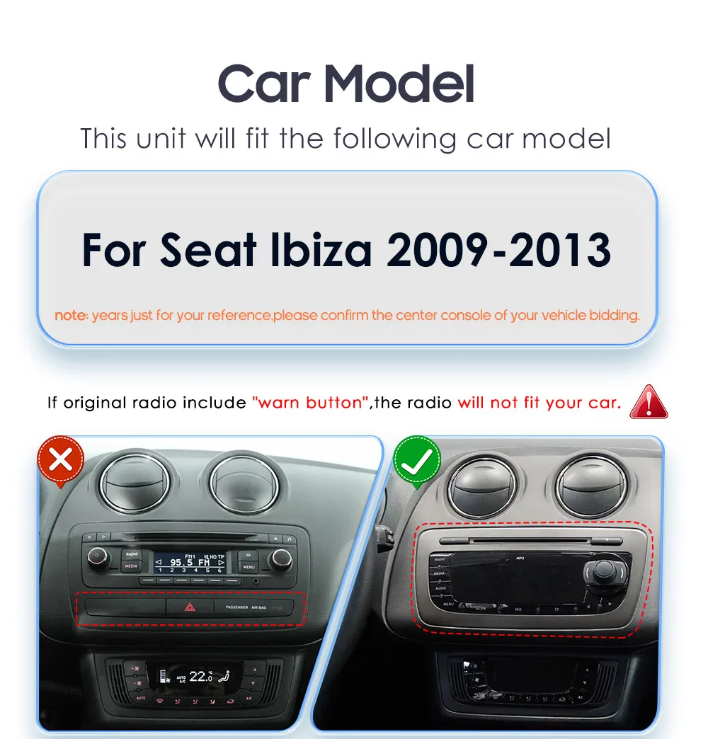 Hizpo 9" Carplay Android Radio for Seat Ibiza 6j 2009 - 2013 2010 4G Car Multimedia GPS 2din Autoradio 360 Camera Octa Core 6115