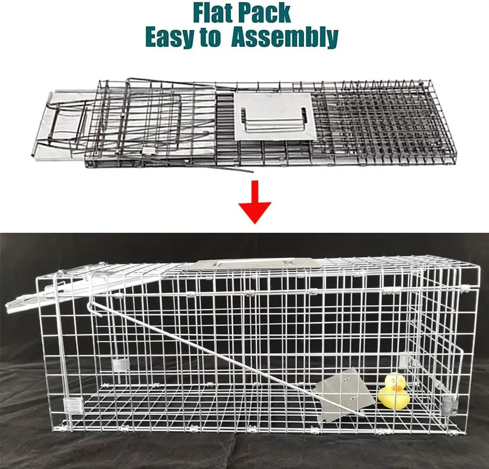 One-Door Live Animal Traps Cage Catcher for Mouse Squirrel Rabbit Opossum Skunk Mink Chipmunk, Humane Rat Trap Catch and Release