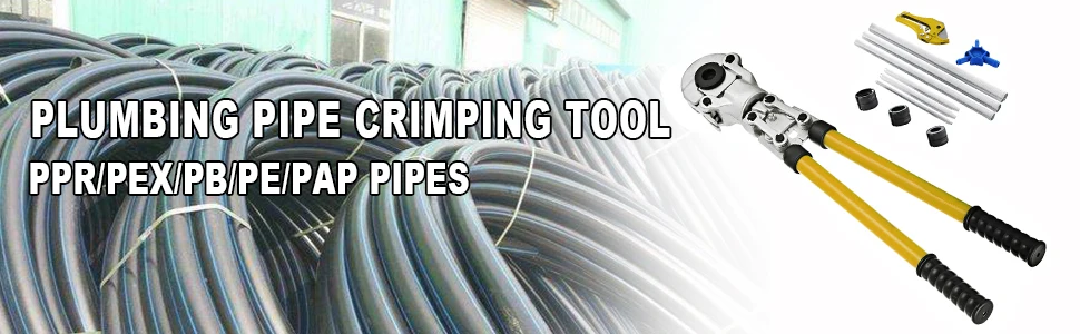 SucceBuy Plumbing Pipe Crimping Pliers Manual Crimper Tools with Torsion Spring & TH Jaws 16-32mm for PEX Aluminum Plastic Tube
