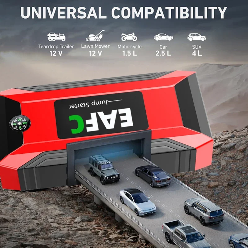 1200A Car Jump Starter Power Bank Portable Battery Booster Charger 12V Starting Device Diesel External Battery