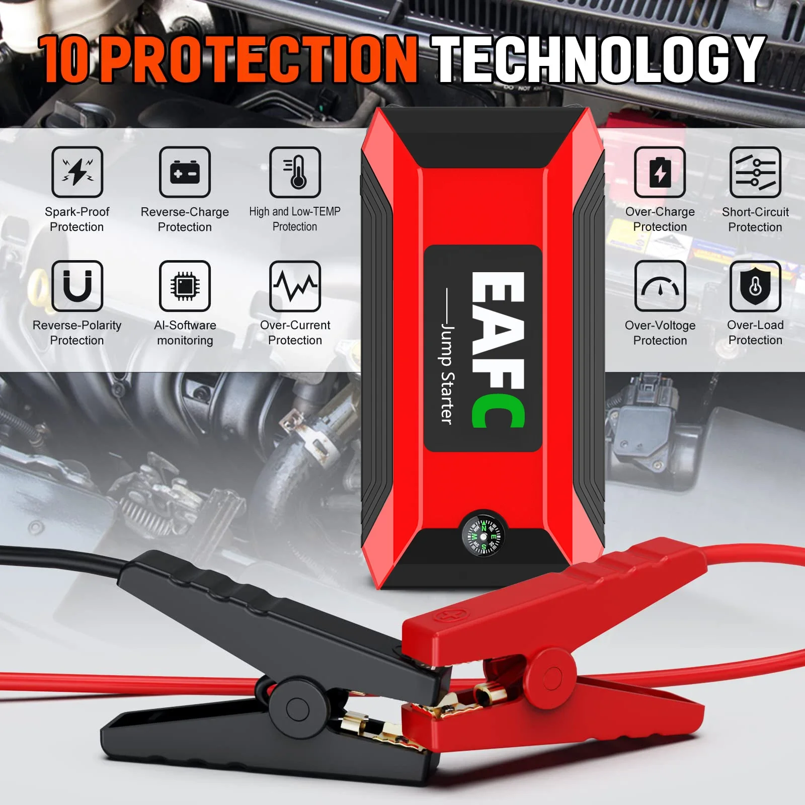 1200A Car Jump Starter Power Bank Portable Battery Booster Charger 12V Starting Device Diesel External Battery