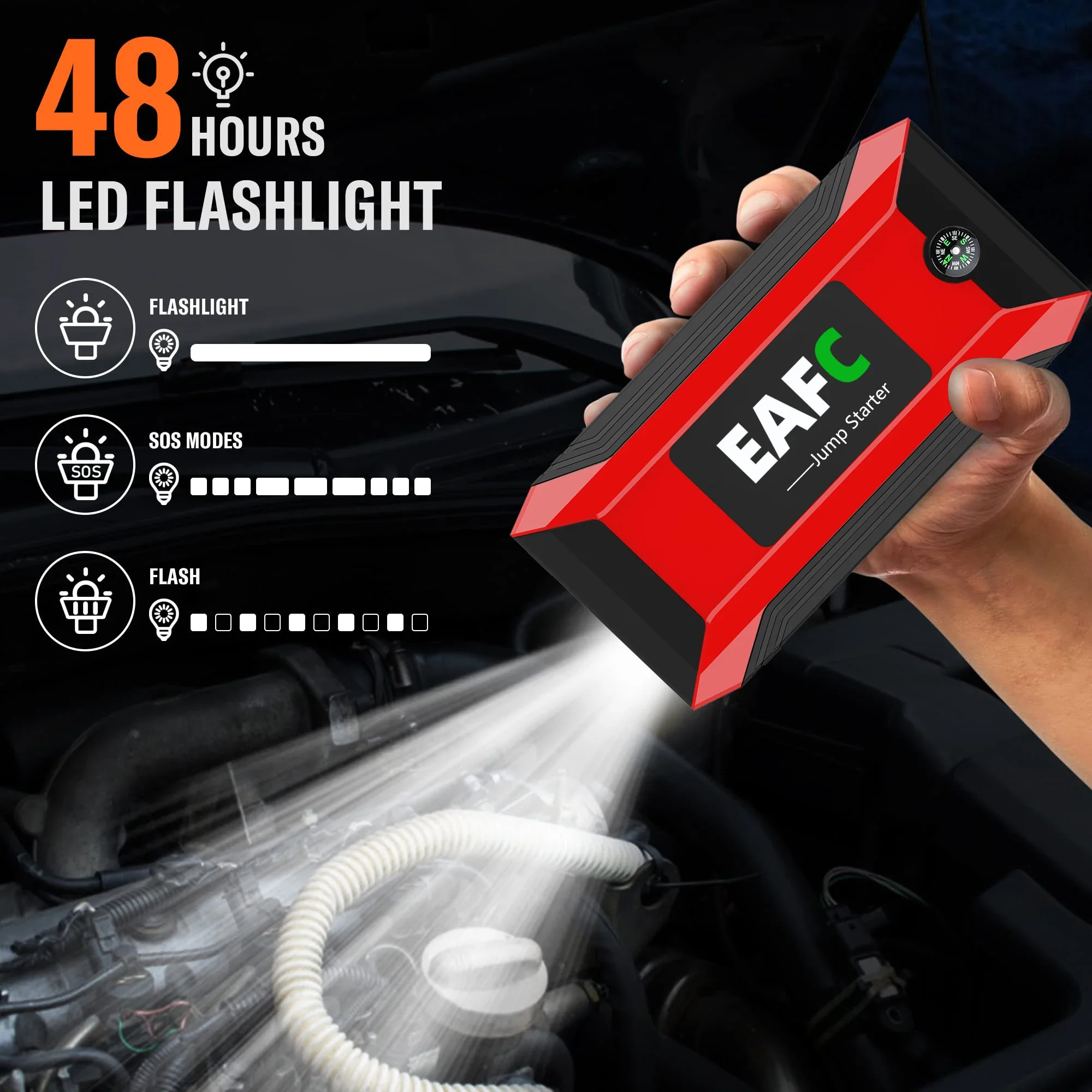 1200A Car Jump Starter Power Bank Portable Battery Booster Charger 12V Starting Device Diesel External Battery