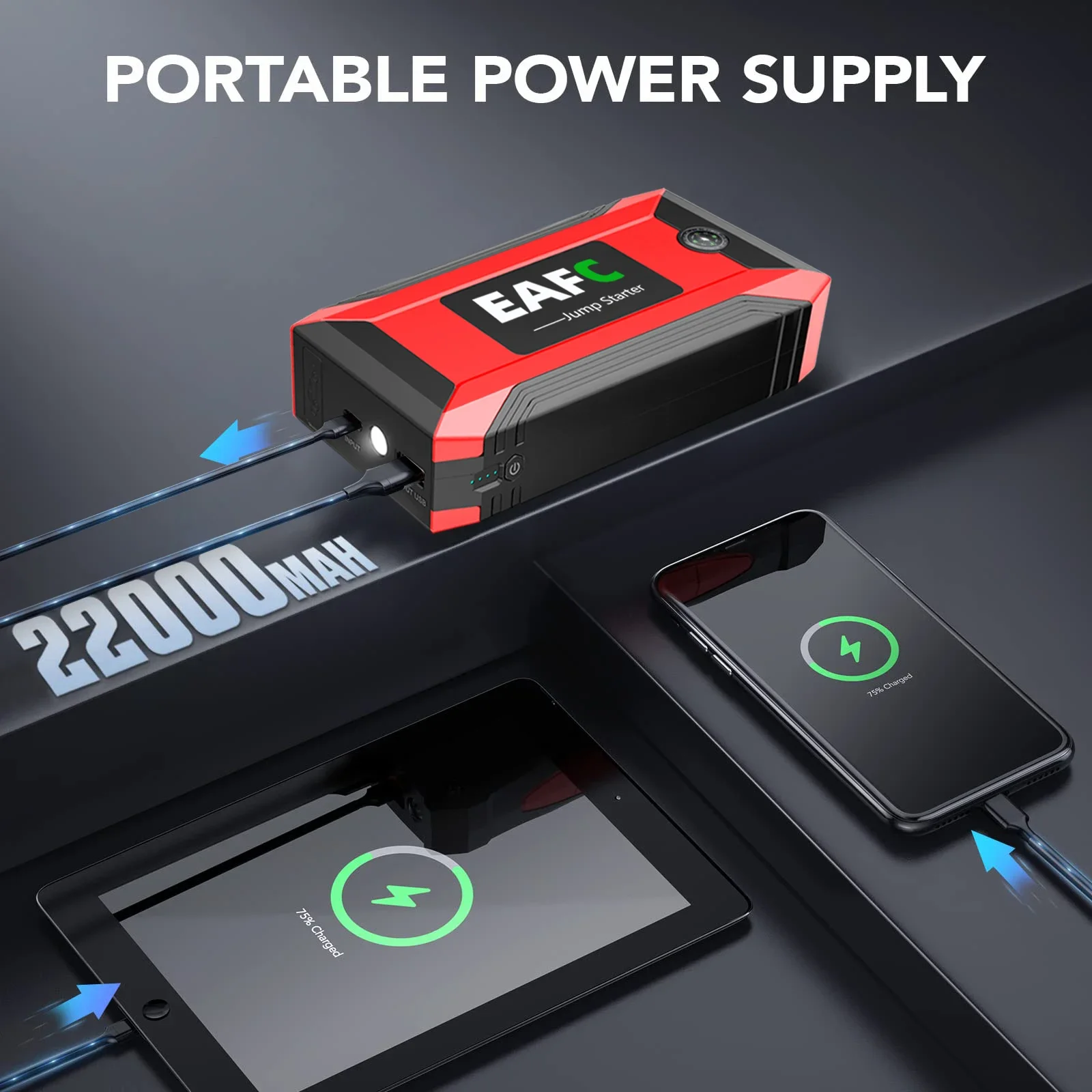 1200A Car Jump Starter Power Bank Portable Battery Booster Charger 12V Starting Device Diesel External Battery