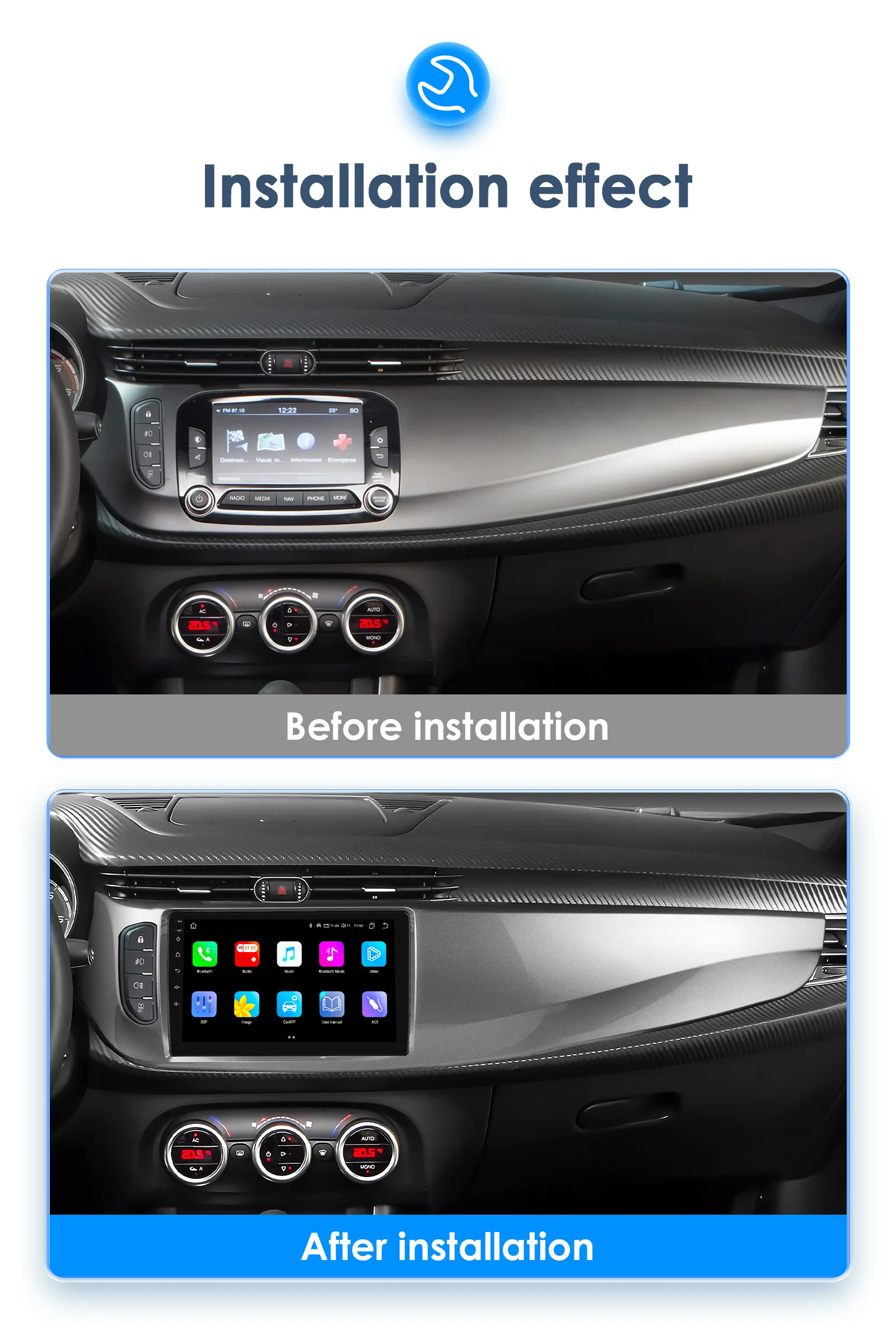Hizpo 9inch Android Auto Car Radio for Alfa Romeo Giulietta 2015 - 2018 GPS RDS DSP 4G BT CarPlay UI8581 Intelligent Stystem