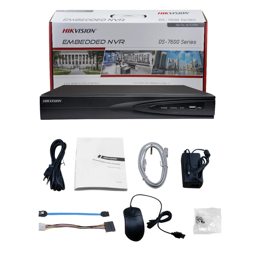 Hikvision 4K PoE NVR 4CH DS-7604NI-Q1/4P 8CH DS-7608NI-Q1/8P 8MP Two-Way Audio For CCTV Security Camera Network Video Recorder