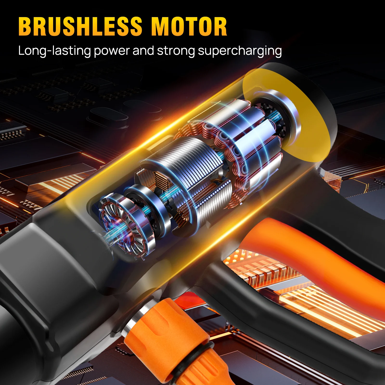 BRIEFNESS Car Washer Cordless High Pressure Washer 6 in 1 Adjustable Nozzle 5m Hose Pressure Cleaner Portable Cleaning Tool