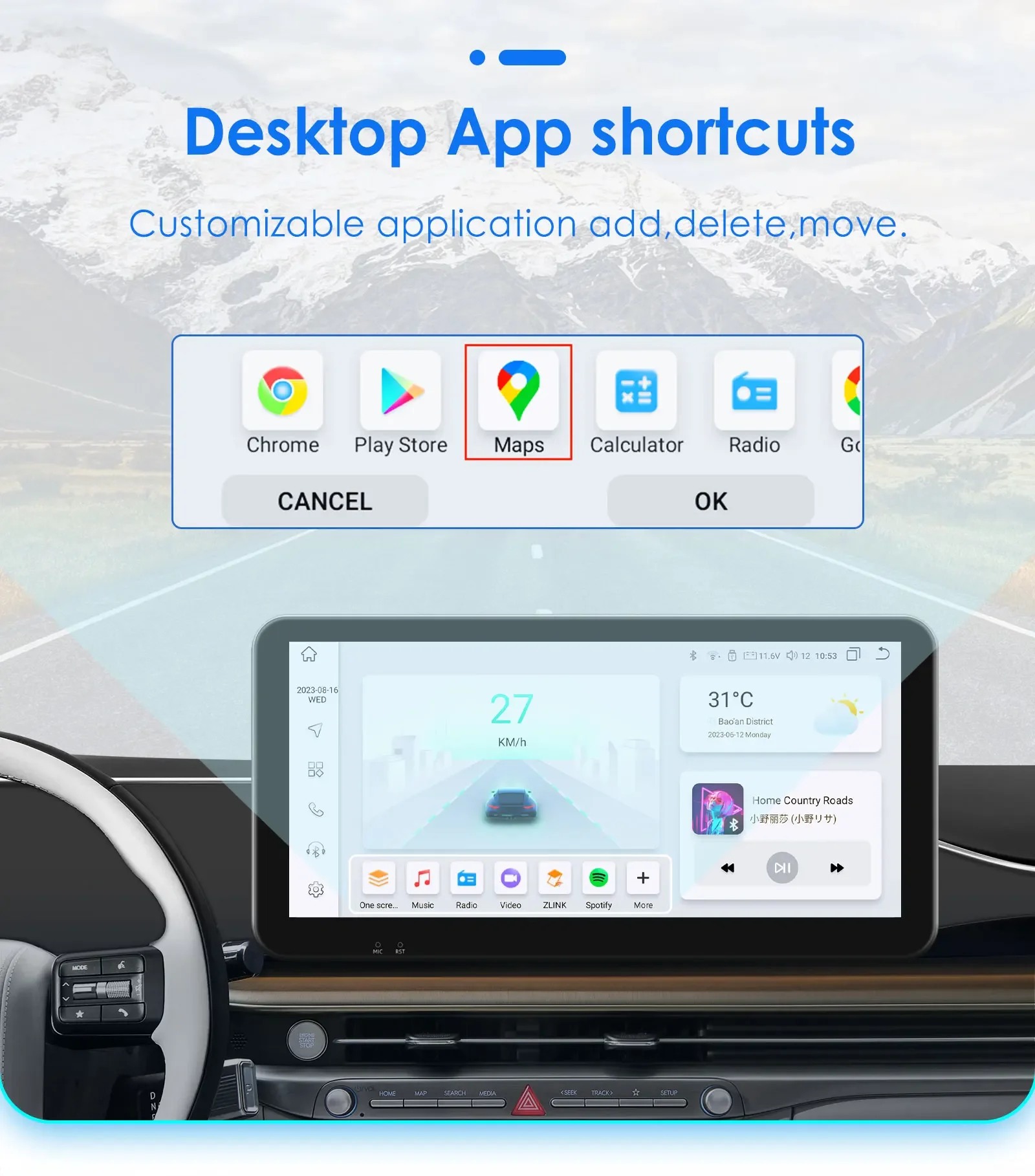 10.34" Hizpo Android Auto Car Radio for Volkswagen VW Golf Touran Passat Polo Jetta Sharan Caddy Skoda Octavia Seat Carplay Navi