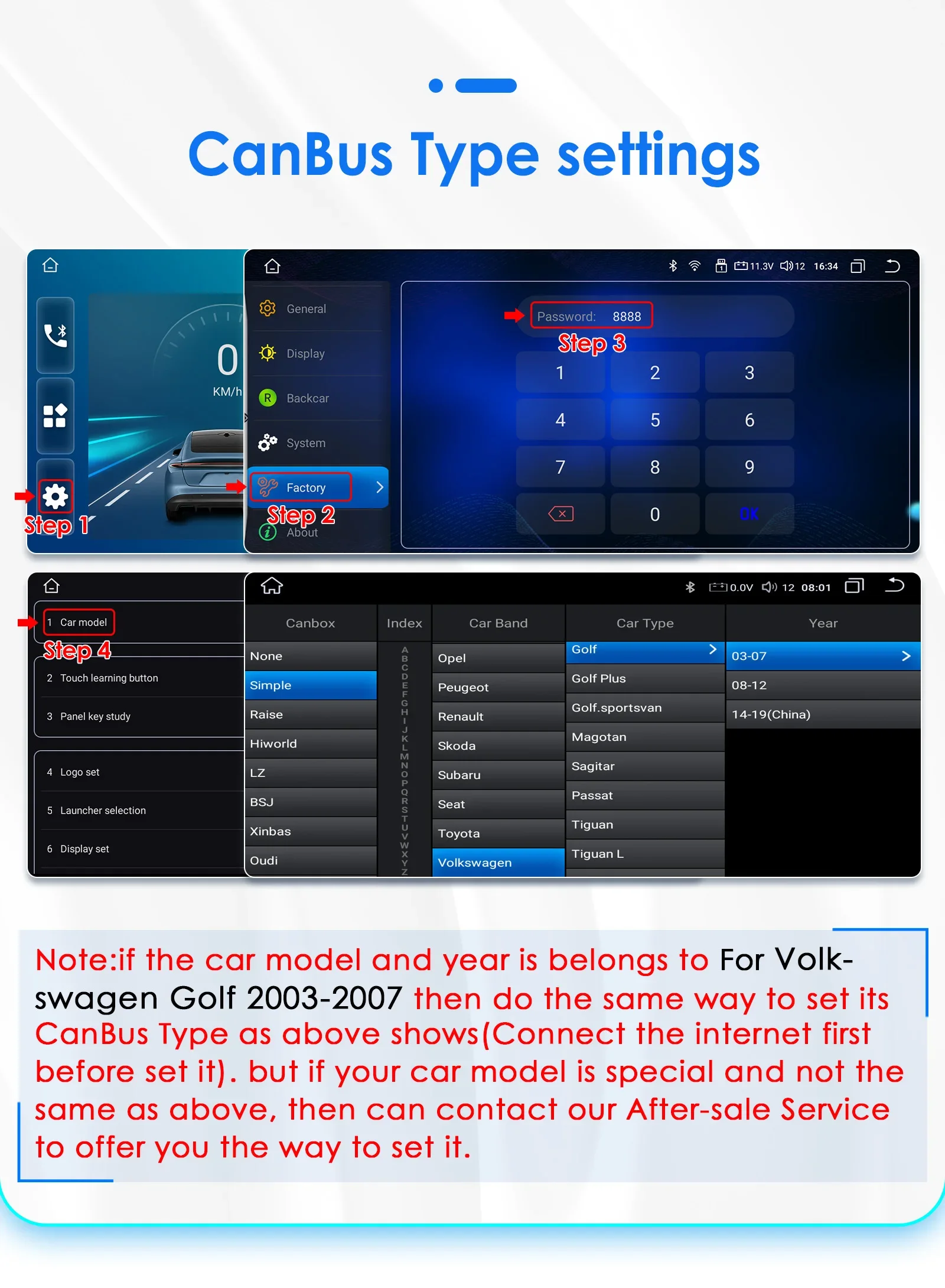 10.34" Hizpo Android Auto Car Radio for Volkswagen VW Golf Touran Passat Polo Jetta Sharan Caddy Skoda Octavia Seat Carplay Navi