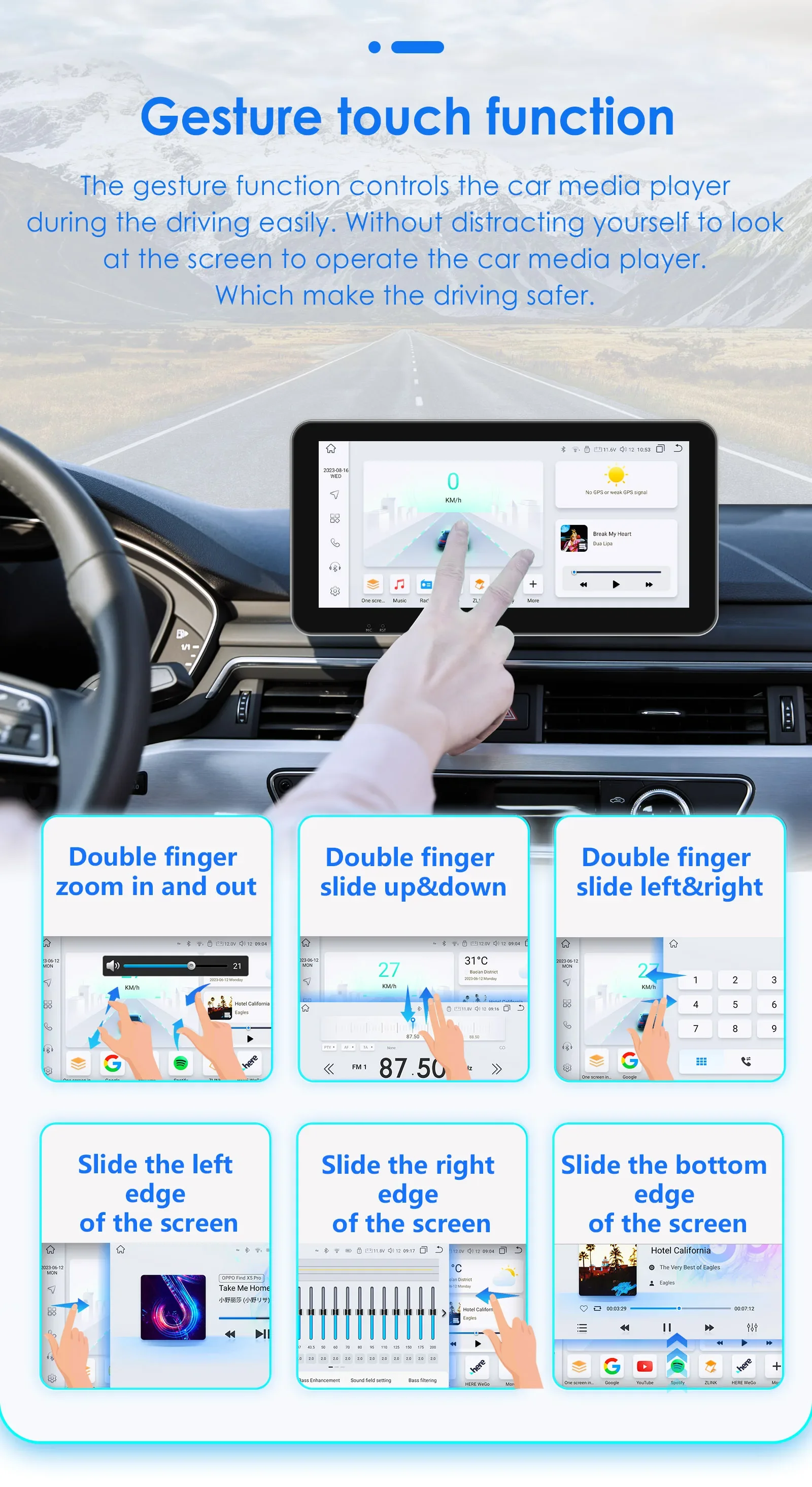 10.34" Hizpo Android Auto Car Radio for Volkswagen VW Golf Touran Passat Polo Jetta Sharan Caddy Skoda Octavia Seat Carplay Navi