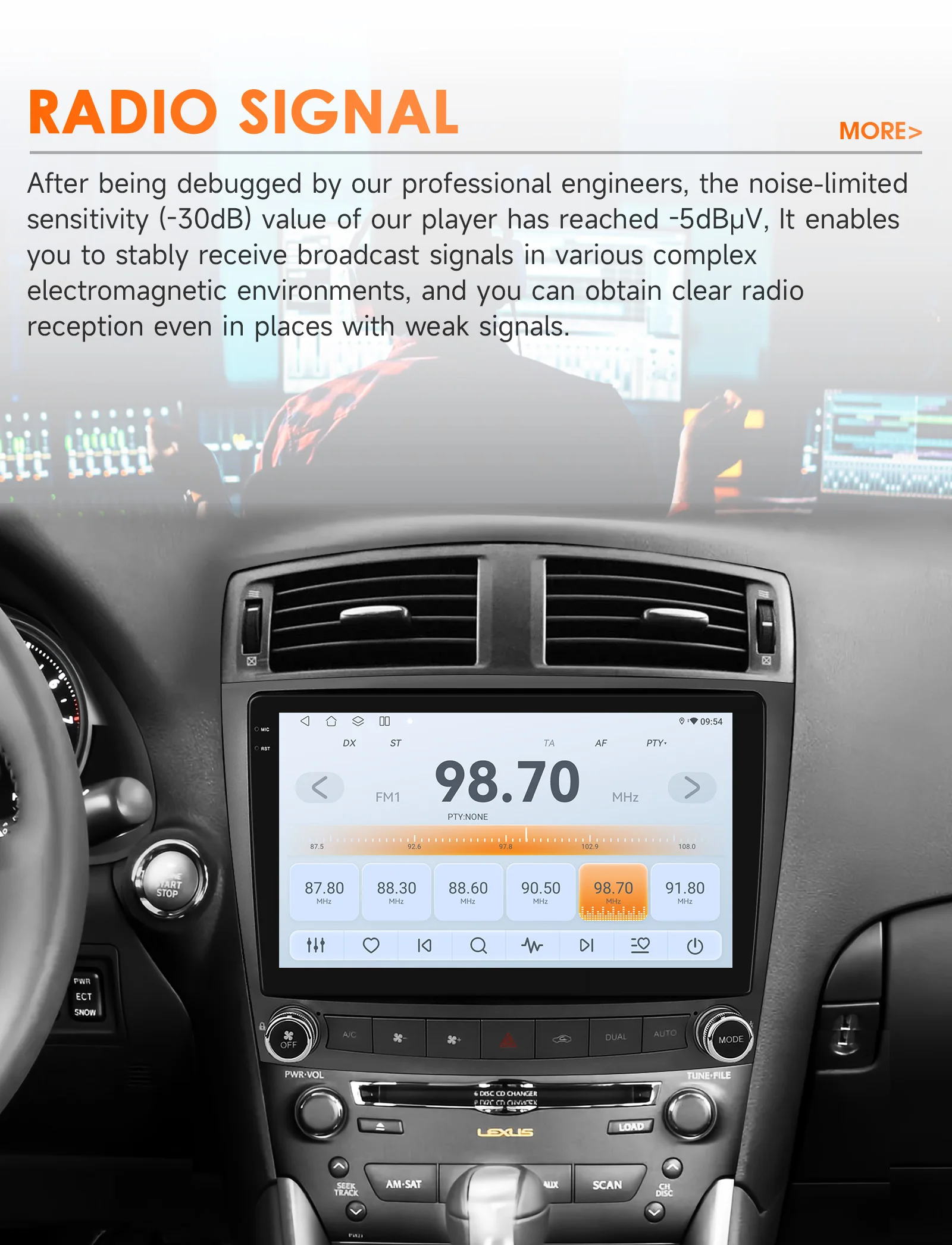 10.1" Hizpo 2Din Android Auto CarPlay Radio for Lexus IS200 250 300 350 2006 - 2012 Snapdragon 6115 4G BT RDS DSP GPS SWC 360CAM