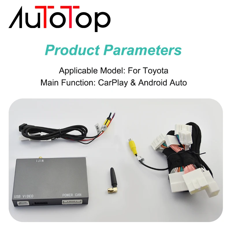 Wireless Carplay Android Auto Interface Decoder Box For Toyota Touch 2 & Entune2.0 Tundra Tundra RAV4 Tacoma Camry Corolla CH-R