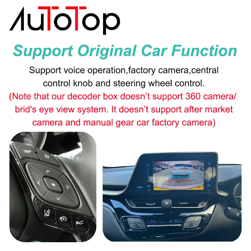 Wireless Carplay Android Auto Interface Decoder Box For Toyota Touch 2 & Entune2.0 Tundra Tundra RAV4 Tacoma Camry Corolla CH-R