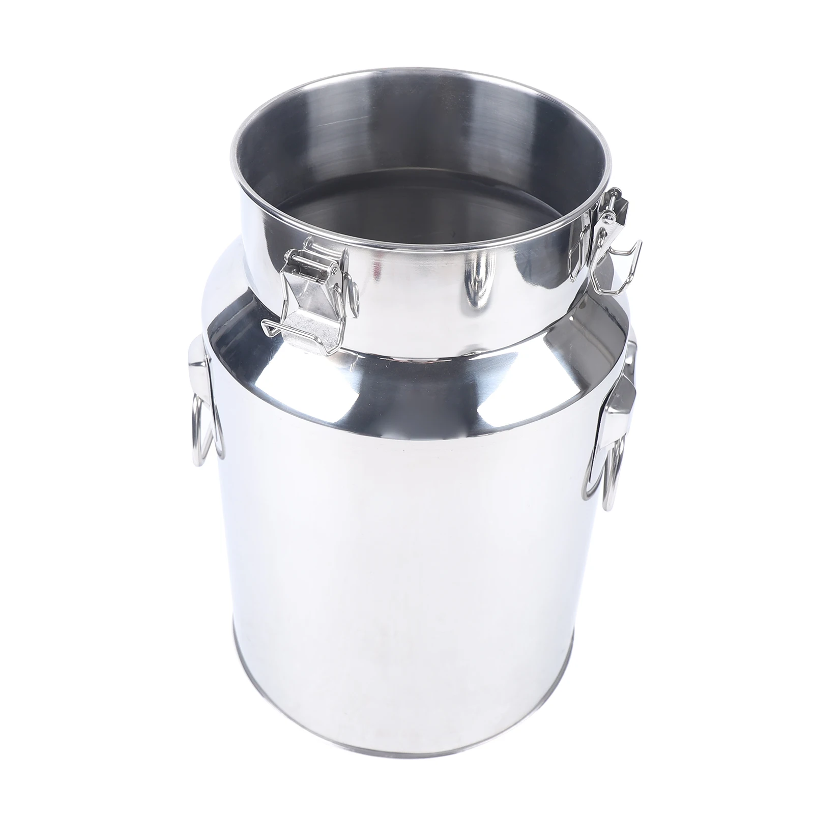 1.8L Grain Container Barrel Stainless Steel Milk Water Beverage Cereal Container Portable Kitchen Household Bucket W/Lid & Lock