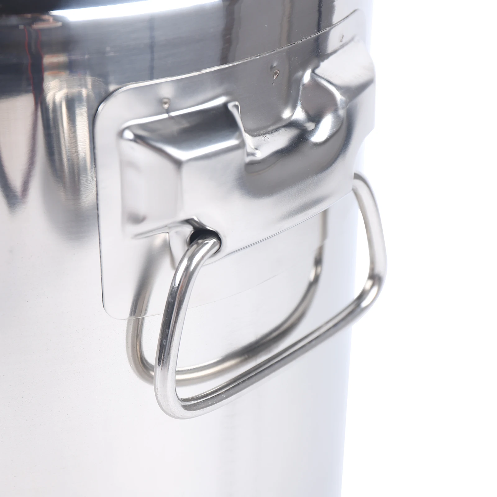 1.8L Grain Container Barrel Stainless Steel Milk Water Beverage Cereal Container Portable Kitchen Household Bucket W/Lid & Lock