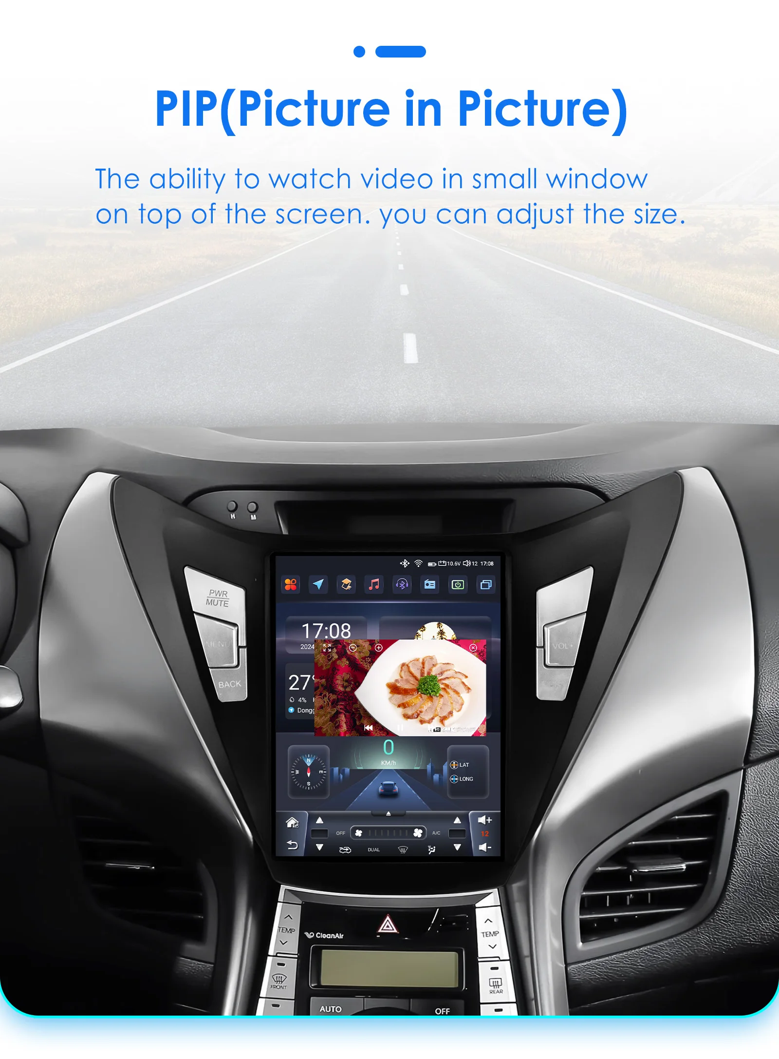 Hizpo 9.7" For Tesla Style For Hyundai Elantra Avante I35 2011-2013 Car Multimedia Player 2din GPS Navigaion CarPlay Android 13