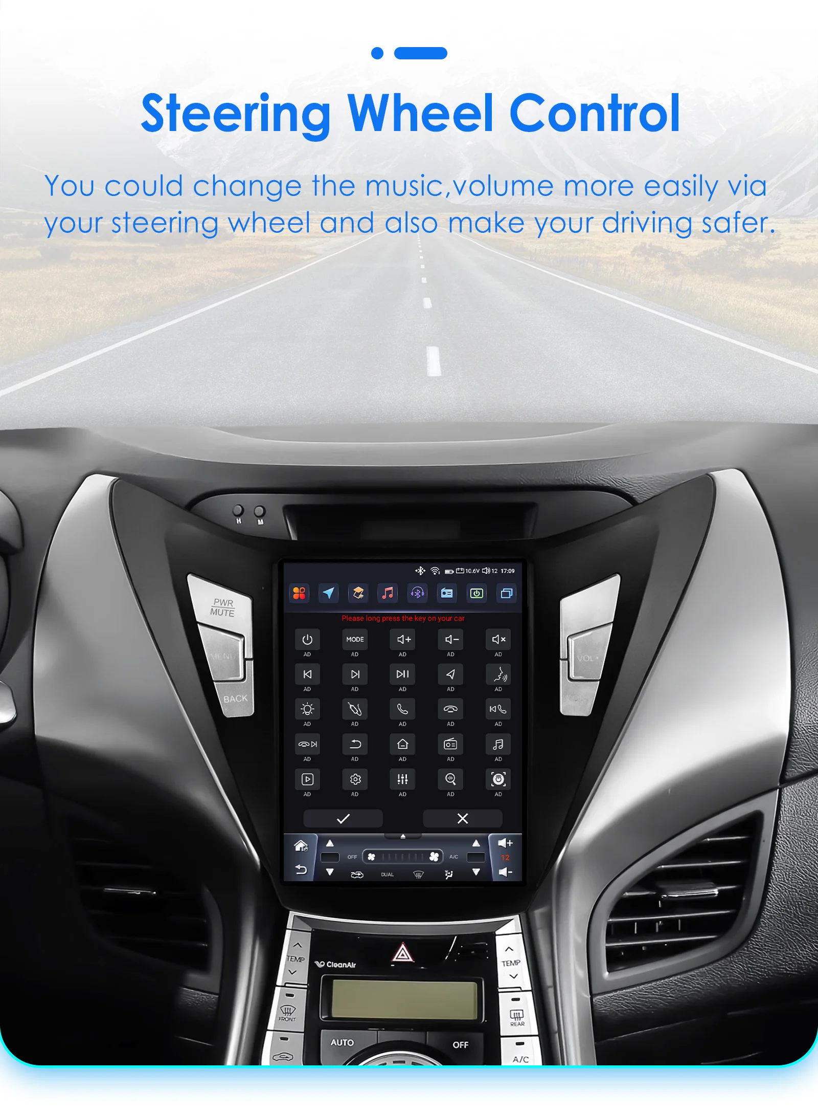 Hizpo 9.7" For Tesla Style For Hyundai Elantra Avante I35 2011-2013 Car Multimedia Player 2din GPS Navigaion CarPlay Android 13