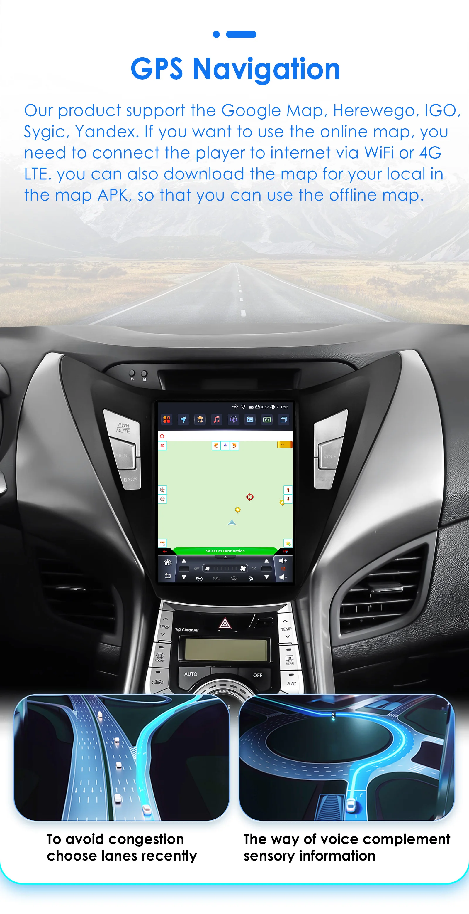 Hizpo 9.7" For Tesla Style For Hyundai Elantra Avante I35 2011-2013 Car Multimedia Player 2din GPS Navigaion CarPlay Android 13