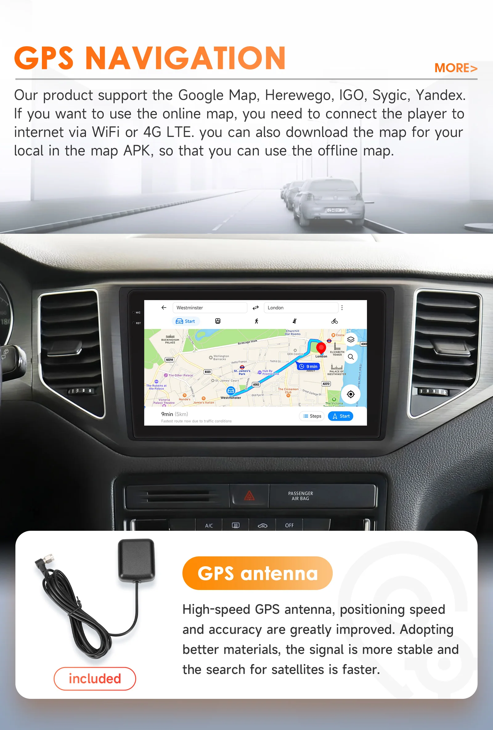 Hizpo Android Auto Radio for VW Volkswagen MQB Polo Plus/T-Cross/Zoals T-Kruis/T- Roc Carplay 4G Car Multimedia GPS Navigation