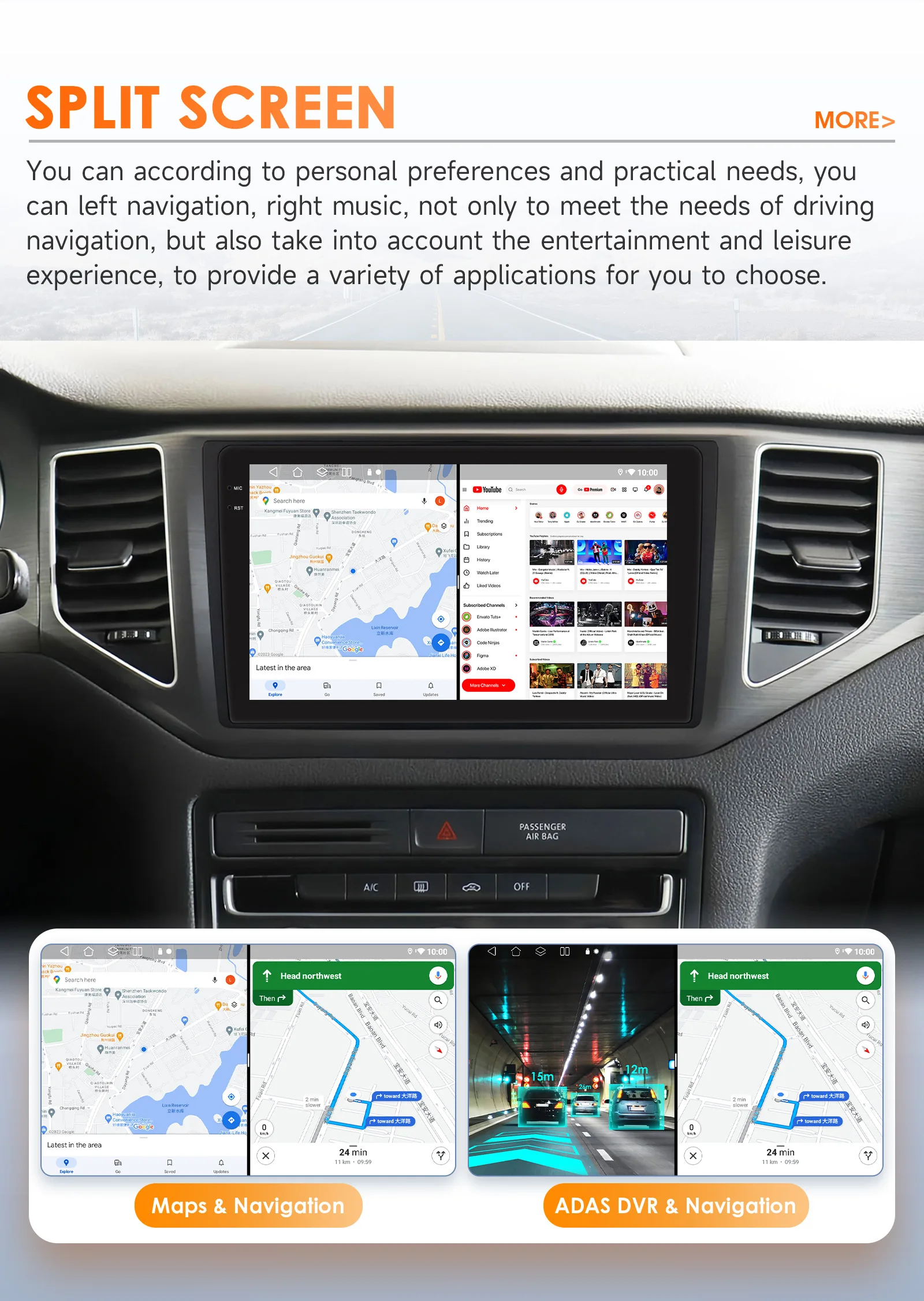 Hizpo Android Auto Radio for VW Volkswagen MQB Polo Plus/T-Cross/Zoals T-Kruis/T- Roc Carplay 4G Car Multimedia GPS Navigation