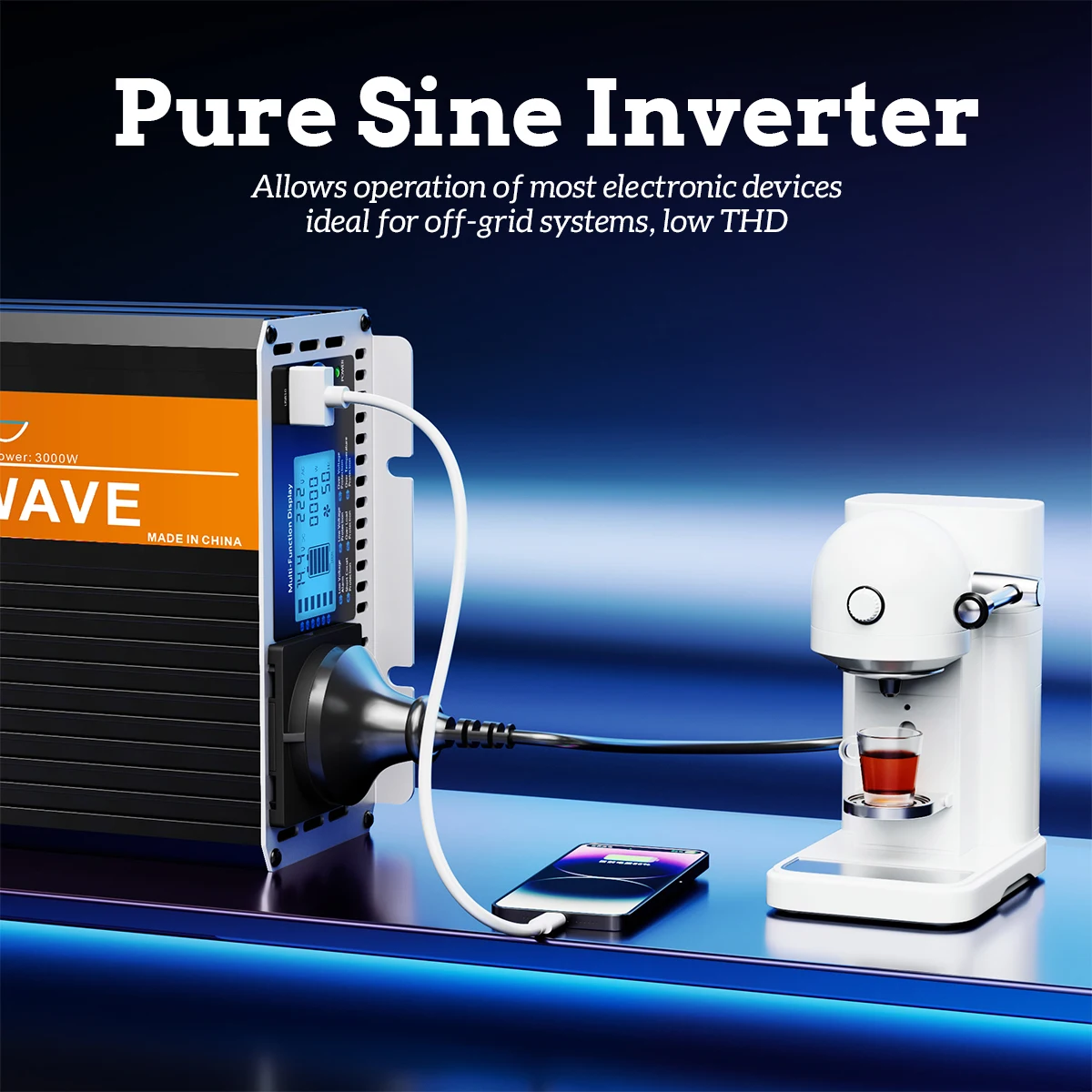 Convertidor Inversor Onda Pura 12v 220v 3000w 4000w 5000w 6000w 1 Transformador USB 12v 230v 3000w Onda Pura 6000w