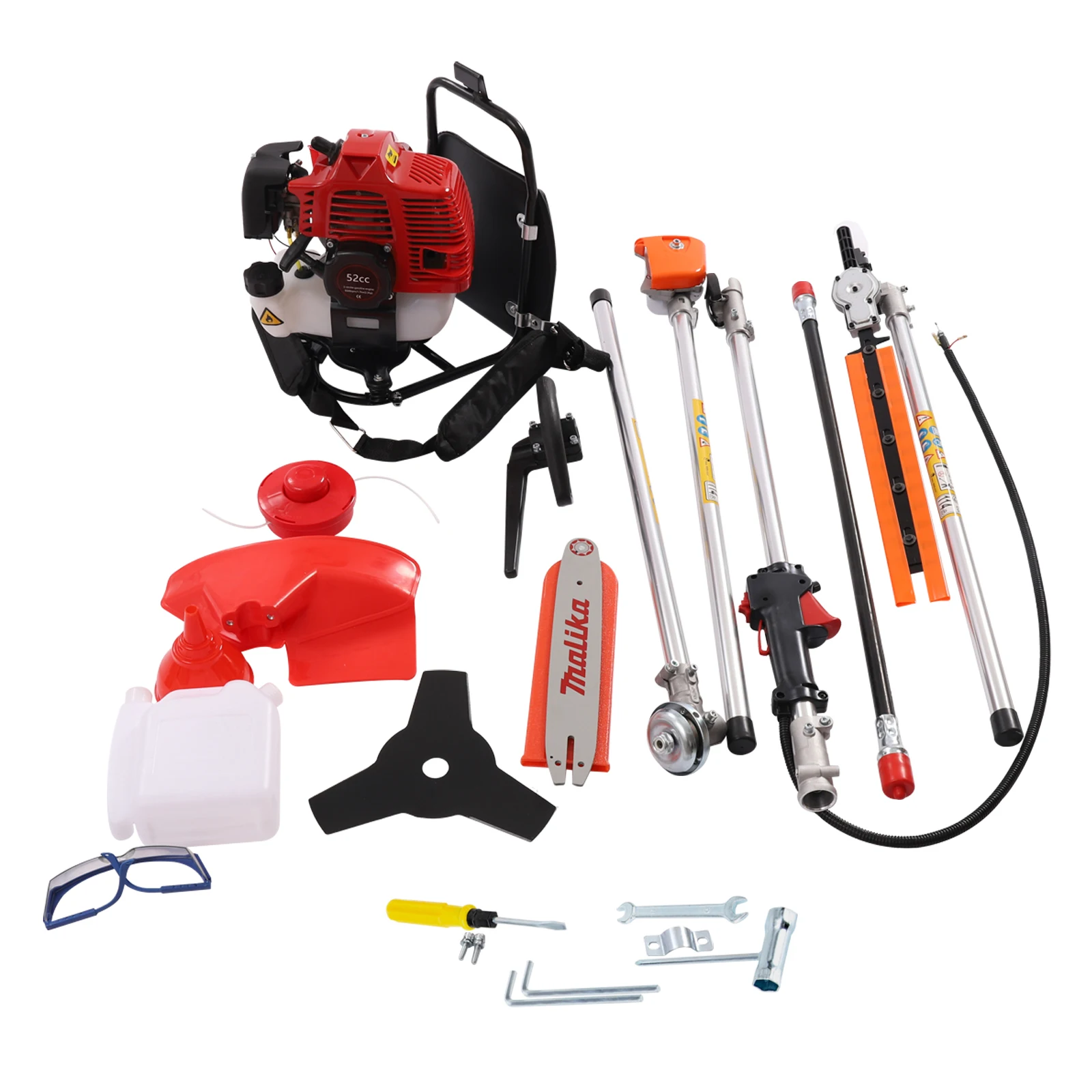 52cc Engine Gas Power Hedge Trimmer Good Heat Dissipation Removable Design hedge Trimmer for Forest Firefighting Garden Yard