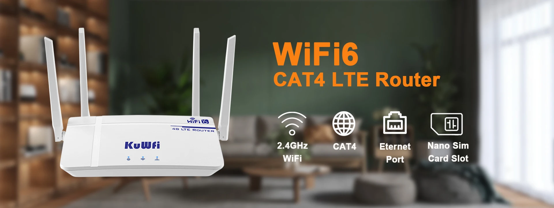 KuWFi 8000mAh 4G Mobile Router 150Mbps Portable Travel Modem Long Battery Life 2.4GHz 5.8Ghz Single Wi-Fi Hotspot as Power Bank