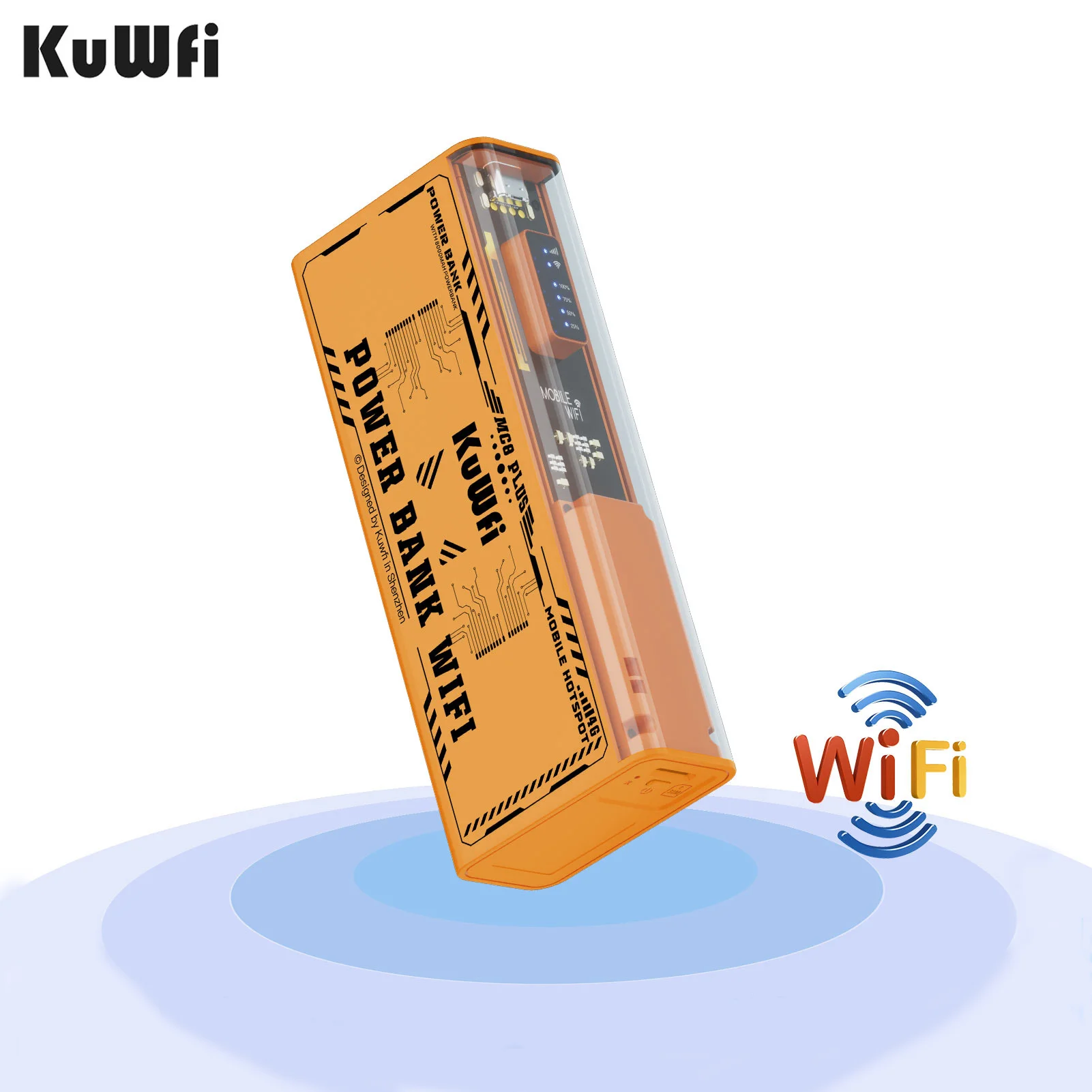 KuWFi 8000mAh 4G Mobile Router 150Mbps Portable Travel Modem Long Battery Life 2.4GHz 5.8Ghz Single Wi-Fi Hotspot as Power Bank