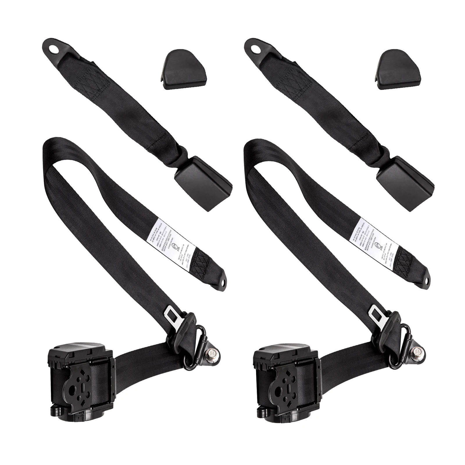 3 Point Retractable for Seat Belt Set of 2 for Jeep CJ YJ Wrangler 1982 1983 1984-1995