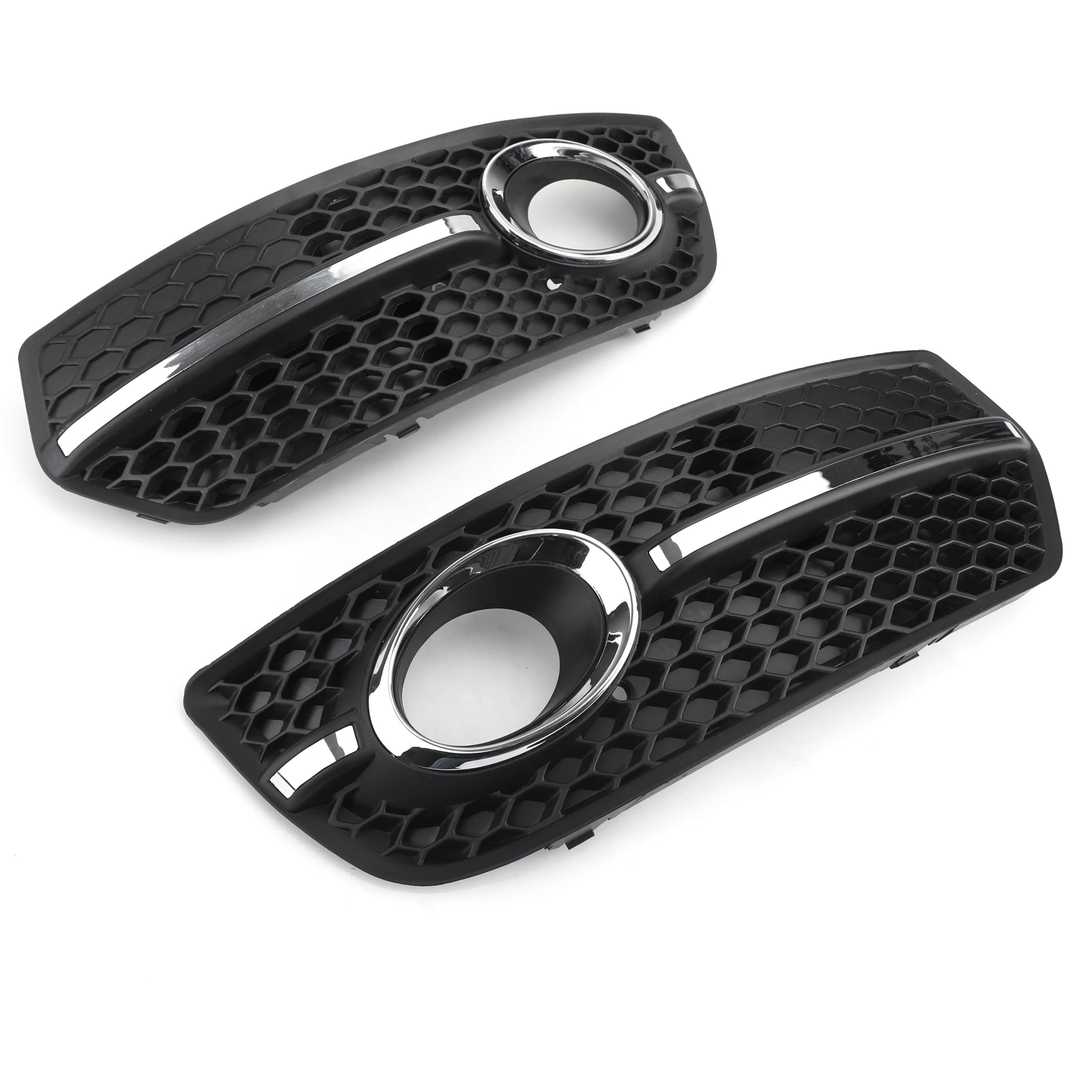 Left/Right Front Bumper Grill Fog Light Lamp Covers Trim for Audi Q5 2009 2010 2011
