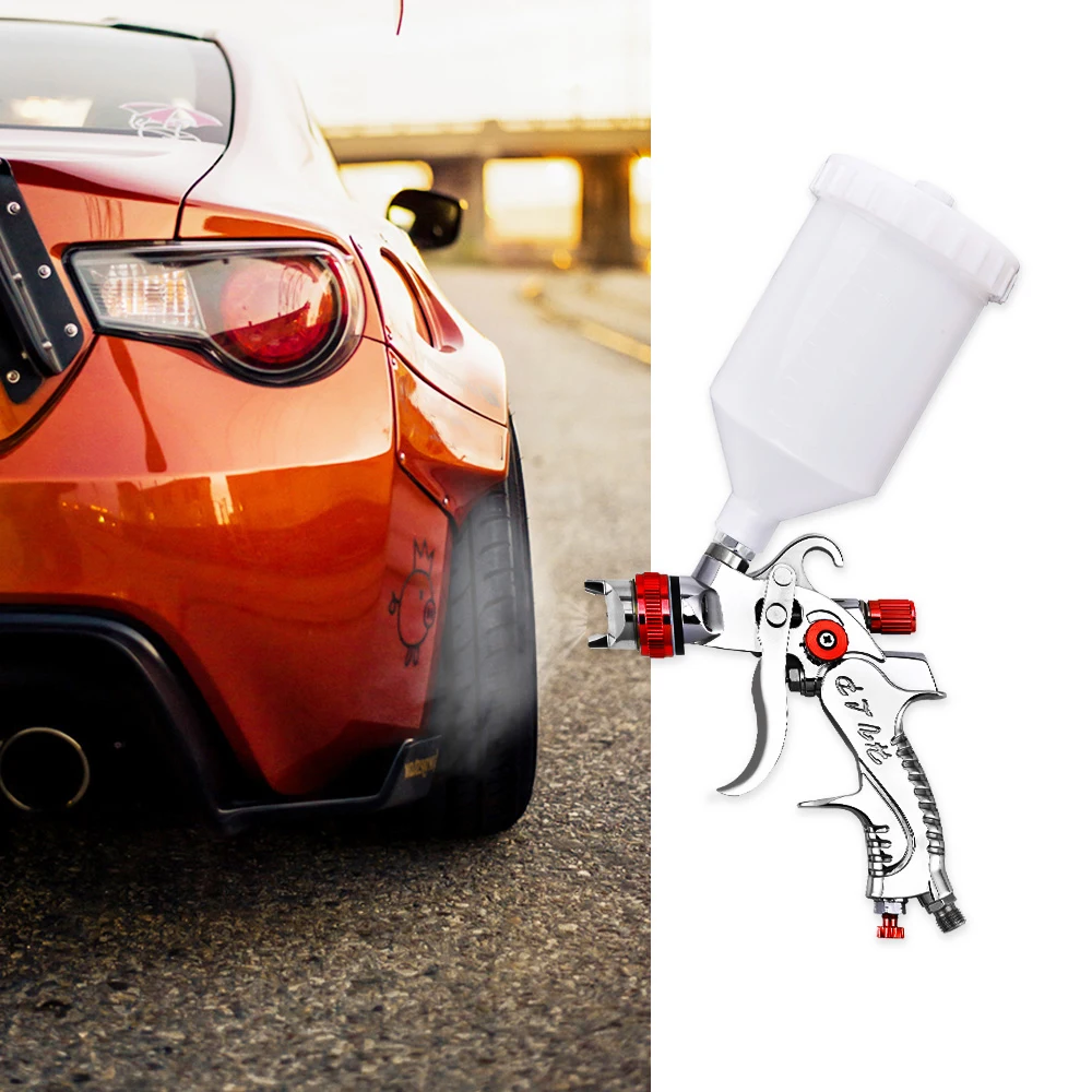 Paint Spray Gun HVLP Gravity Air Spray Gun 1.4/1.7/2.0 mm Nozzles Car Furniture Small Repair Painting Spray Gun