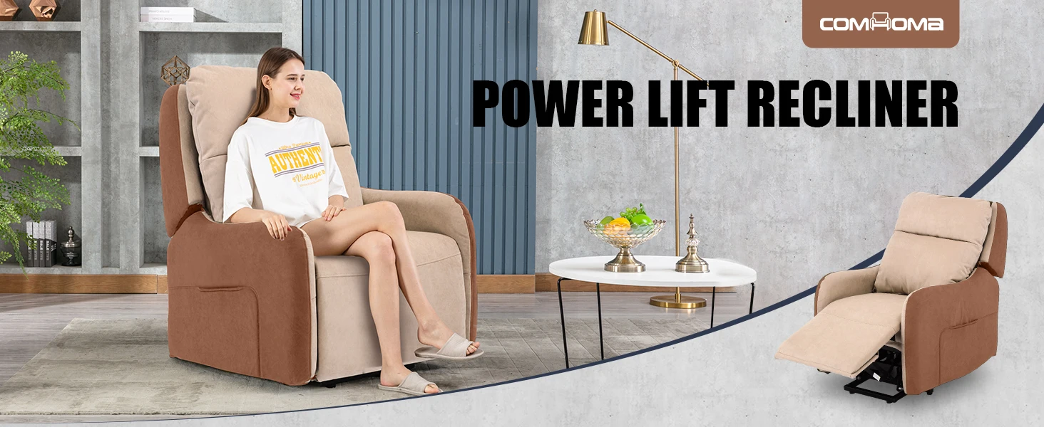 COMHOMA Electric Relax armchair Massage armchair with Power Lift SL Massage Function Rest armchair TV armchair fabric