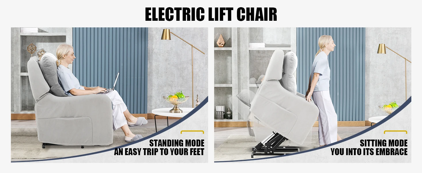 COMHOMA Electric Relax armchair Massage armchair with Power Lift SL Massage Function Rest armchair TV armchair fabric