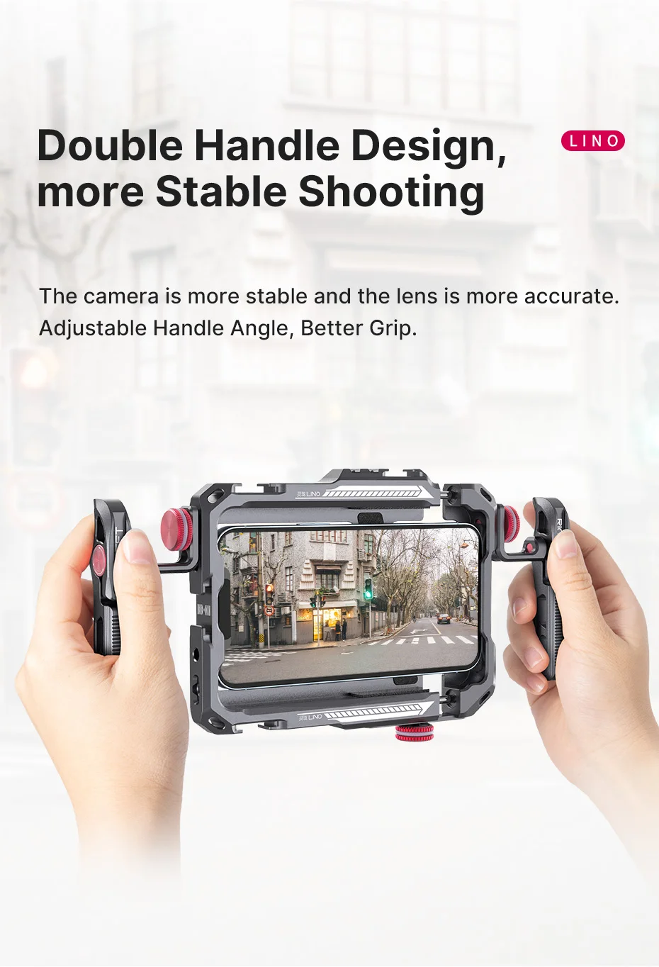 Ulanzi Lino Phone Cage Video Vlog Rig Handle For 5.4'' to 6.7'' iPhone X 11 12 13 14 Pro Max Android Phone Photography