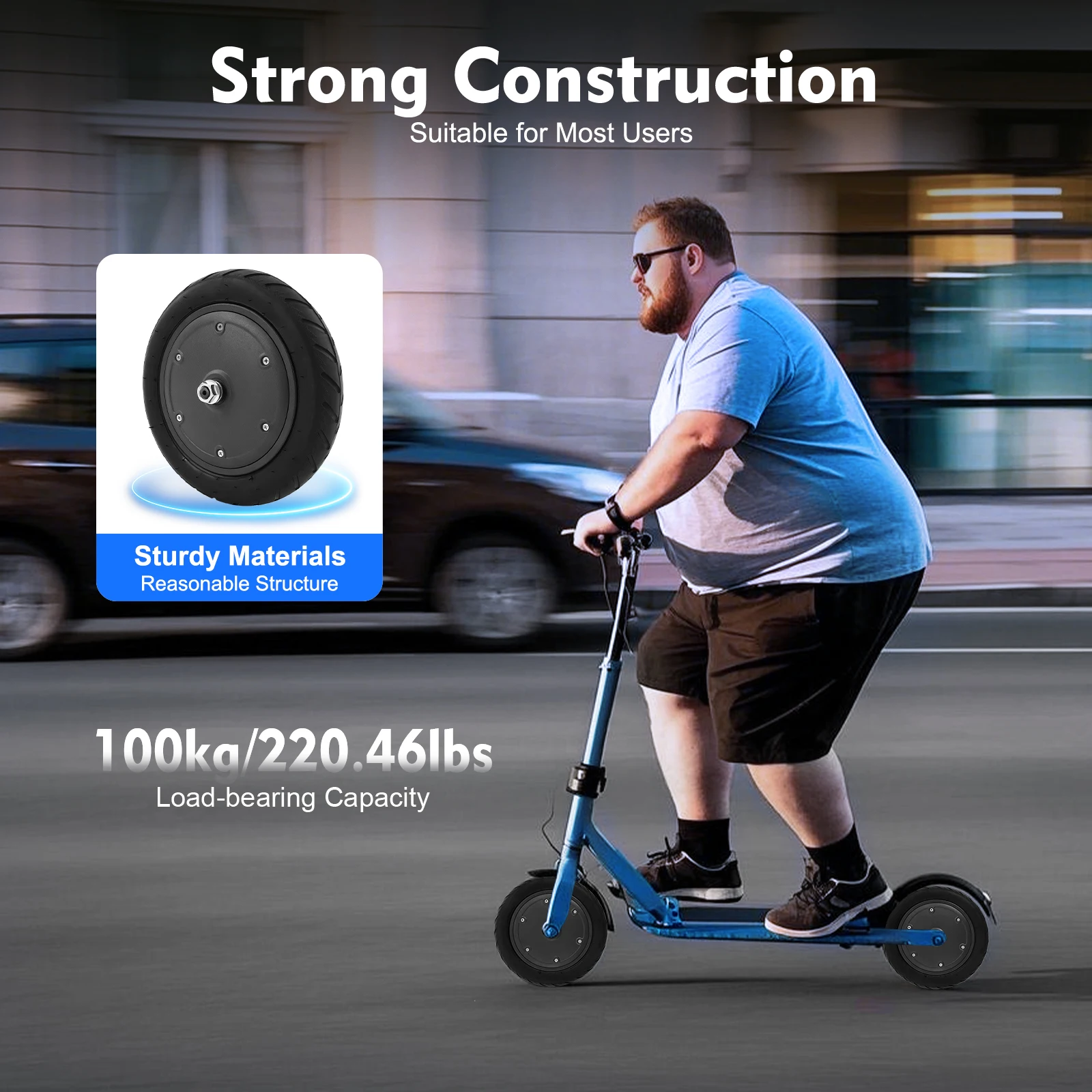 36V 350W Electric Scooter Motor Wheel Brushless Hub Replacement IP54 Waterproof 220lbs Load 600r/min for Electric Bicycle Wheelchairs Electric Motorbikes