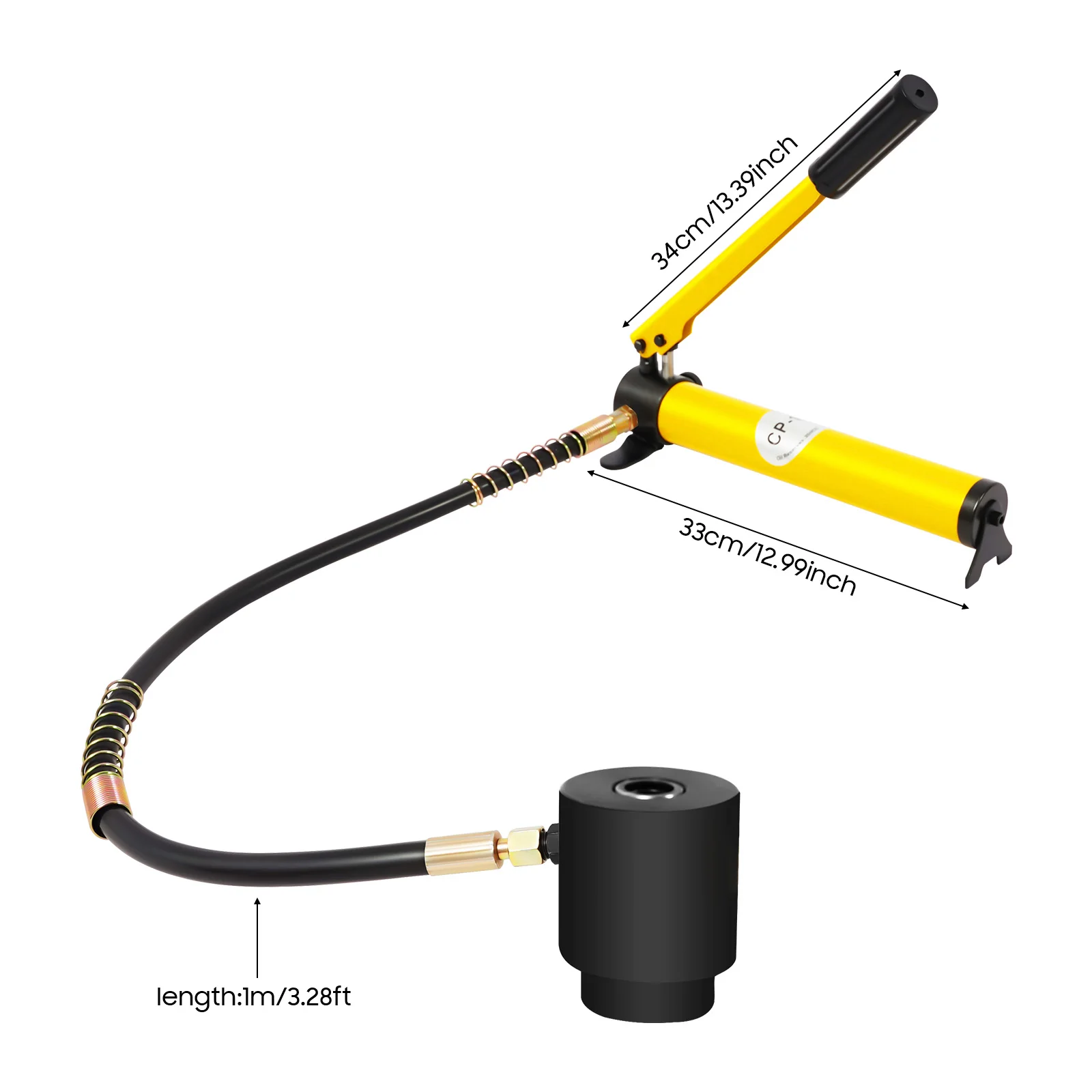 SYK-15Ton /10 Dies 16mm-101mm Hydraulic Knockout Punch Kit Hole Punch for Metal, Steel, Plastic