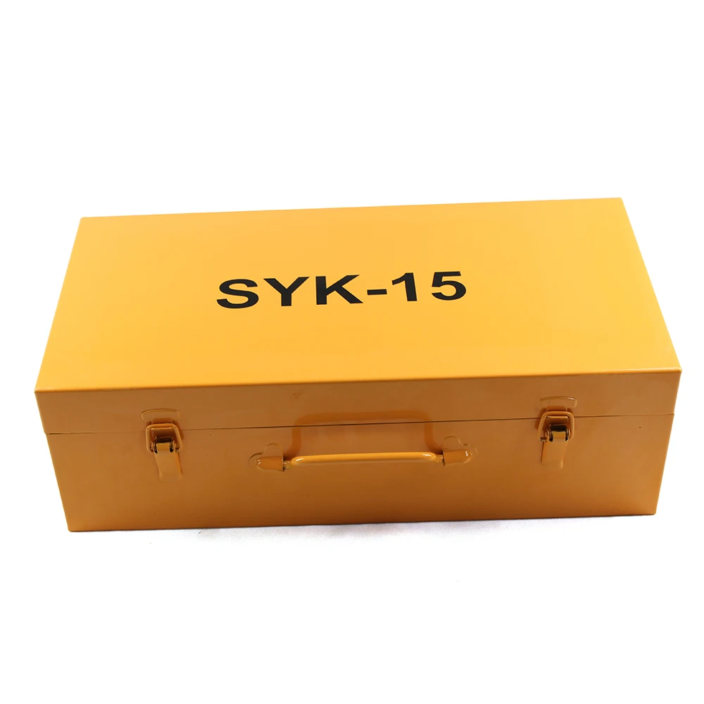 SYK-15Ton /10 Dies 16mm-101mm Hydraulic Knockout Punch Kit Hole Punch for Metal, Steel, Plastic