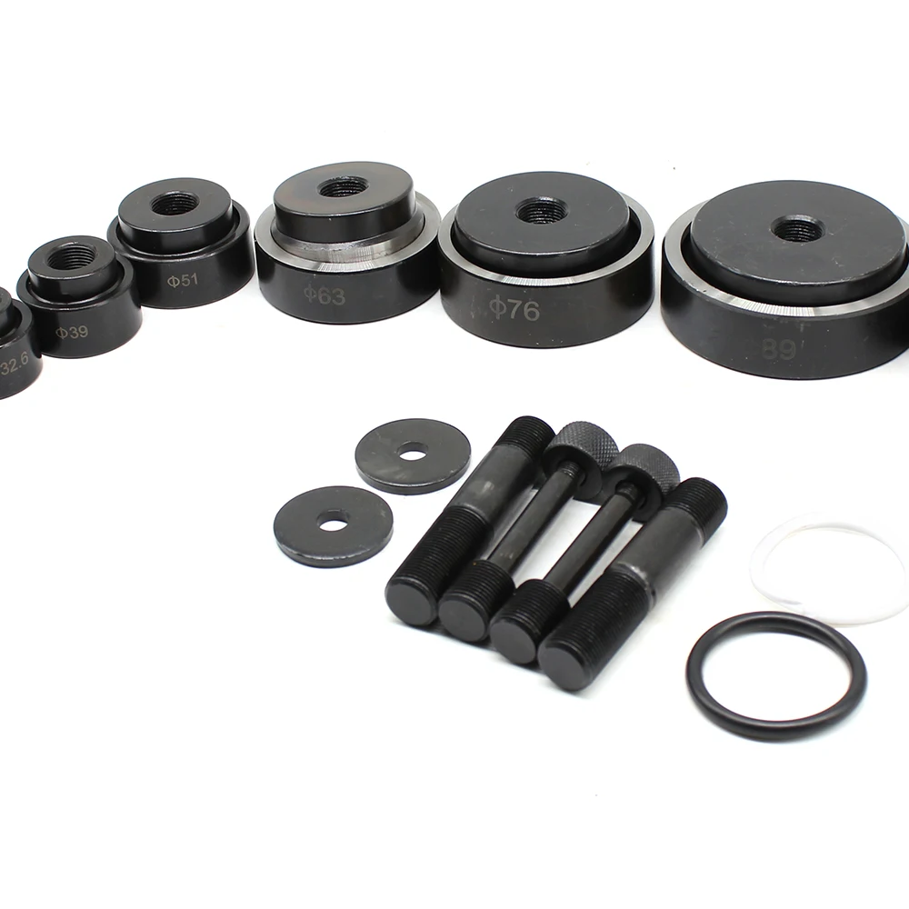 SYK-15Ton /10 Dies 16mm-101mm Hydraulic Knockout Punch Kit Hole Punch for Metal, Steel, Plastic