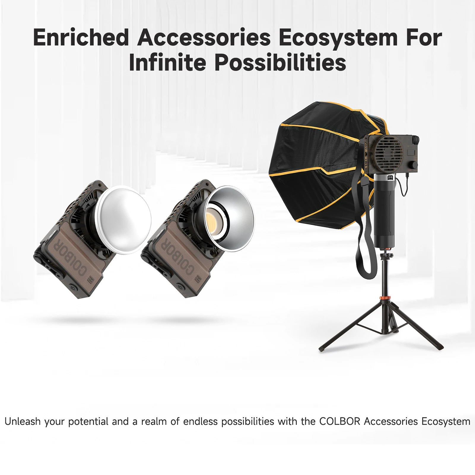 COLBOR Wonder W100 2700K-6500K Bi-Color 100W LED Pocket Video Light for Filmmaking Live Streaming Phtography CRI 96+ TLCI 97+