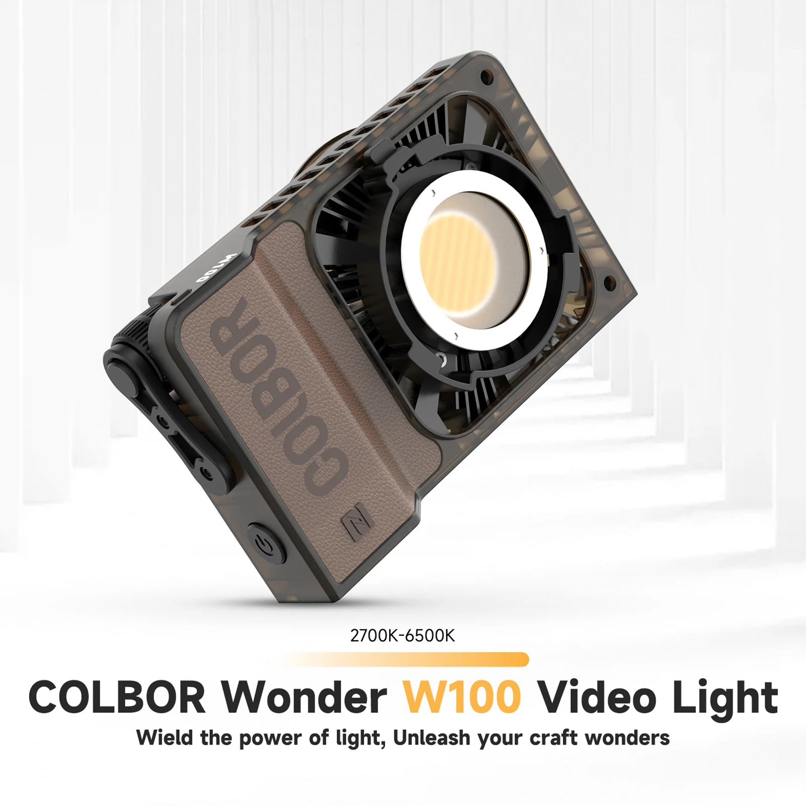 COLBOR Wonder W100 2700K-6500K Bi-Color 100W LED Pocket Video Light for Filmmaking Live Streaming Phtography CRI 96+ TLCI 97+