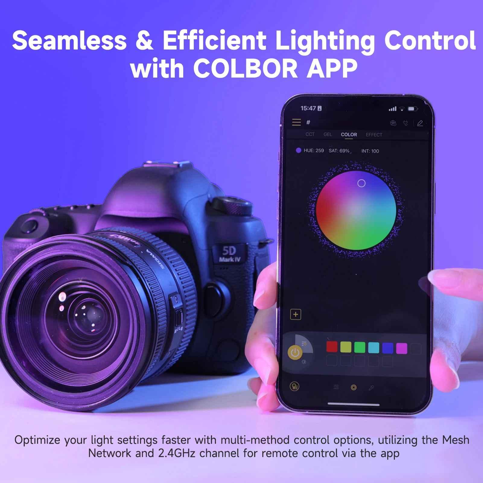 COLBOR Wonder W100 2700K-6500K Bi-Color 100W LED Pocket Video Light for Filmmaking Live Streaming Phtography CRI 96+ TLCI 97+