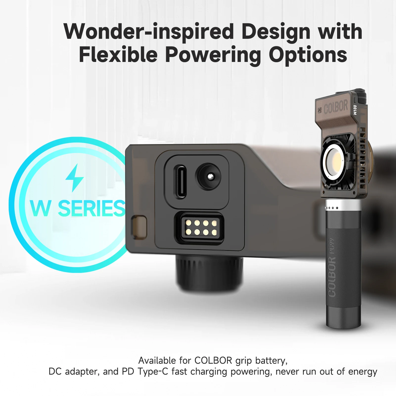 COLBOR Wonder W100 2700K-6500K Bi-Color 100W LED Pocket Video Light for Filmmaking Live Streaming Phtography CRI 96+ TLCI 97+