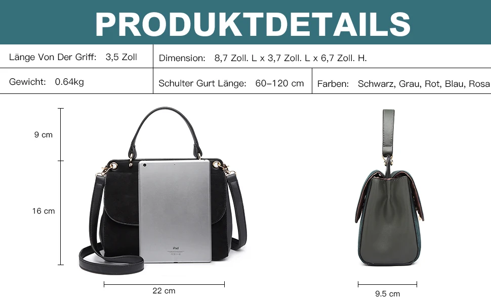 Miss Lulu Small Handbag WOMEN'S Elegant Shoulder bag shoulder bag Faux Leather Stylish Shopper FOR WOMEN'S
